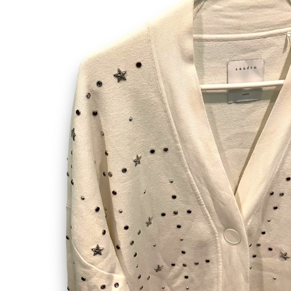Sandro Stars Embellished Oversized Cardigan - Picture 11 of 17